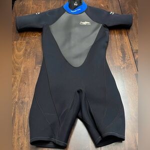 Oceantec Discovery Cove Black & Blue Shorty WetSuit Adult Size M